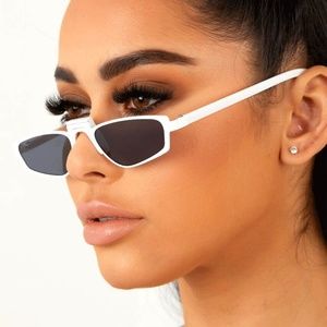 Designer Inspired Cat Eye Fashion Sunglasses White